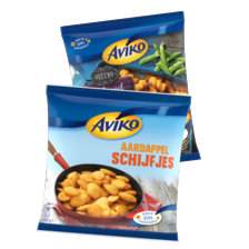 Aviko aardappelschijfjes, kroketjes, gekruide partjes, dobbelsteentjes, rösti of churros